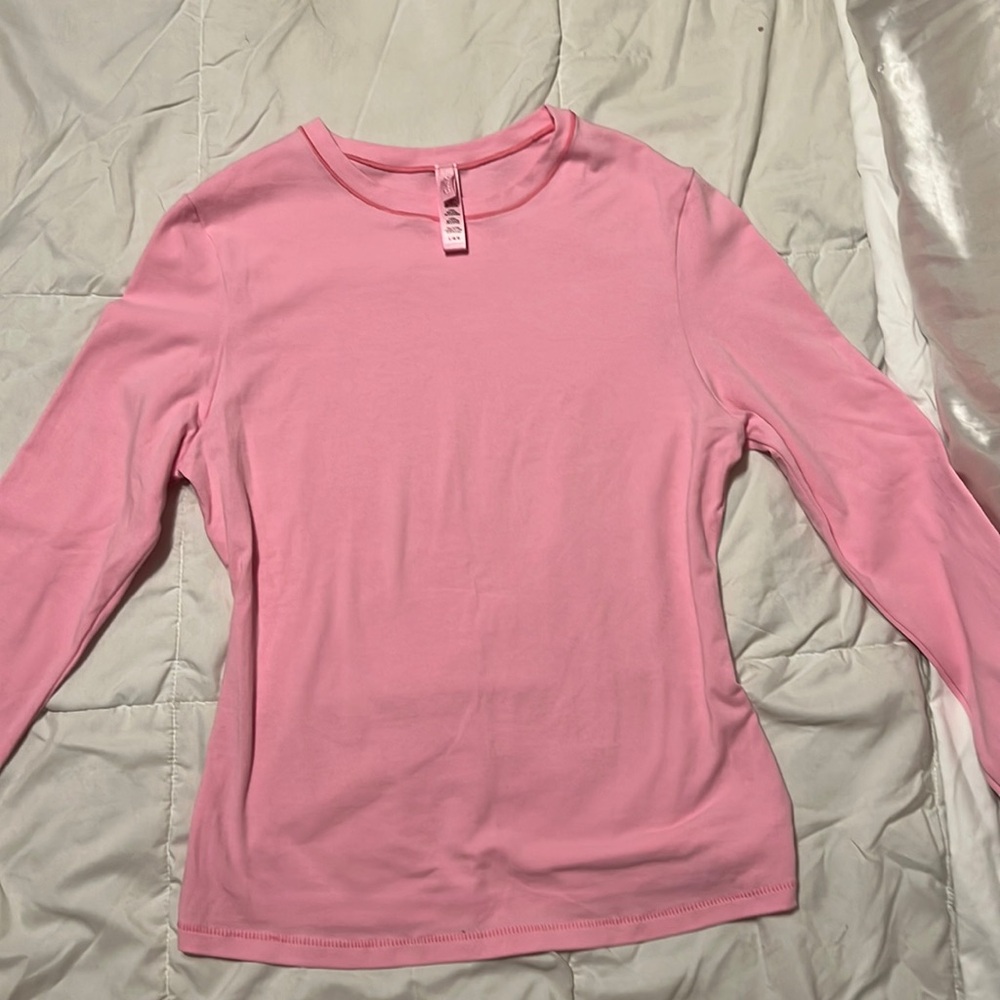 ❗️SOLD❗️Skims Cotton Jersey Long Sleeve T-Shirt Cotton Candy